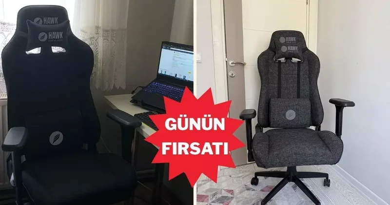 Oyun ve çalışma konforunu artıran Hawk koltuk günün fırsatı oldu!