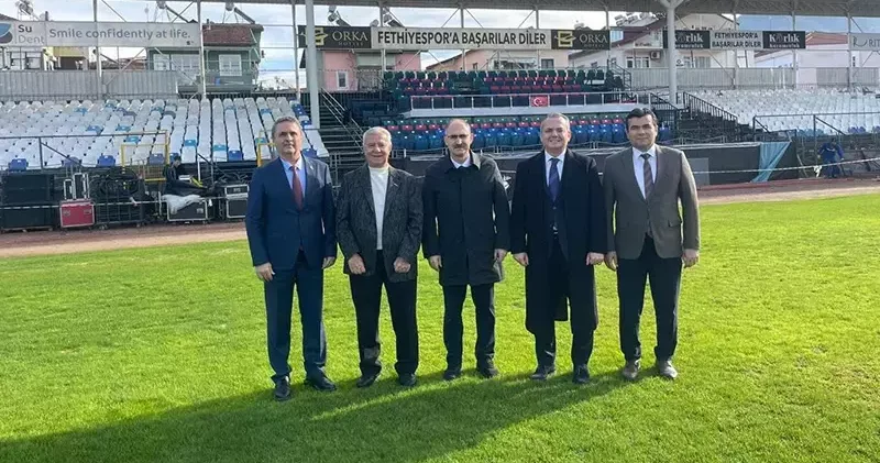 Galatasaray Fethiyespor maçı öncesi Fethiye Şehir Stadı’nda inceleme