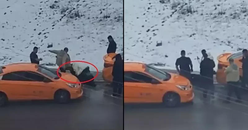 5 kişi tarafından tekme yumruk dövüldü; o anlar kamerada