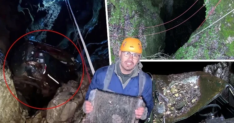 Kimse varlığını bilmiyordu! Derinliği ölçmek için taş atınca metal sesi duydu; mağaraya inince gözlerine inanamadı