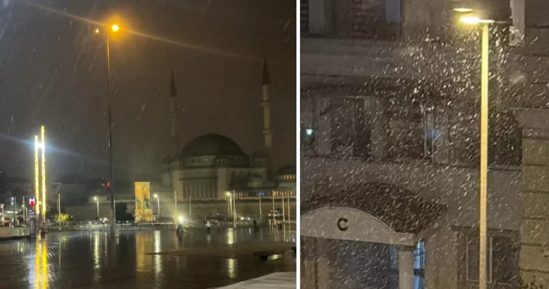 İstanbul da beklenen kar yağışı başladı İstanbul Haberleri