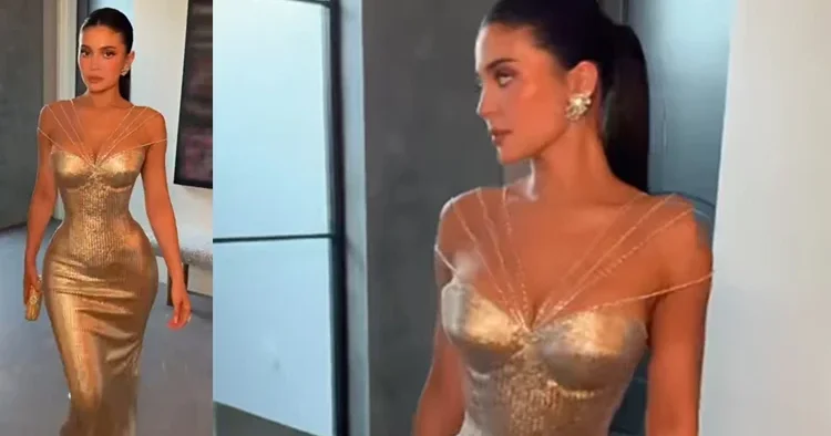 Altın kıyafetiyle sevgilisi onu yanına almadı... Daha geçen hafta sahneden aşkını haykırmıştı