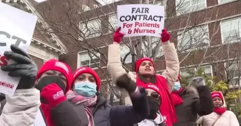 ABD nin New York kentinde yaklaşık 15 bin hemşire greve gitti Dünya Haberleri