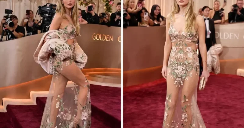 Bu kadarına gerek var mı? Ünlü oyuncu ödül törenine nerdeyse çıplak geldi