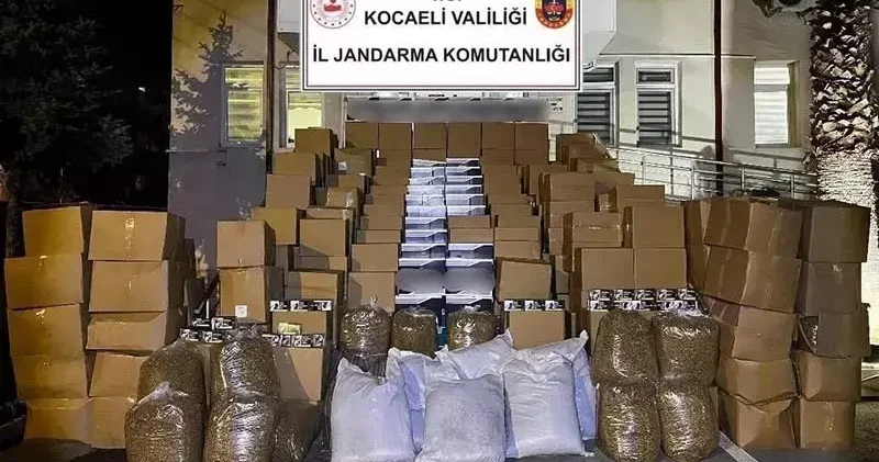 Gebze’de 6 milyon TL’lik kaçak makaron ve tütün ele geçirildi