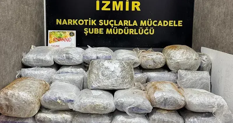 Otomobilden 65 kilo skunk çıktı; 1 tutuklama