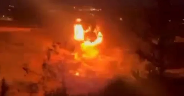 İşgalci İsrail Lübnan a hava saldırısı düzenledi VİDEO İZLE