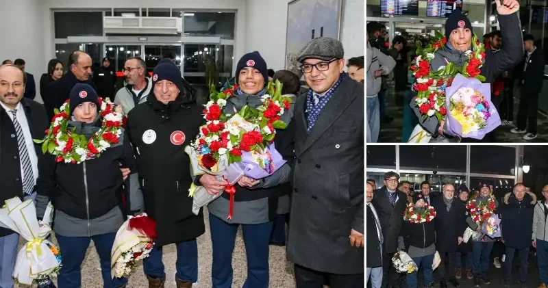 Avusturya da madalya kazandılar: Otizmli İkiz Milli Kayakçılara Erzurum’da coşkulu karşılama Spor Haberleri