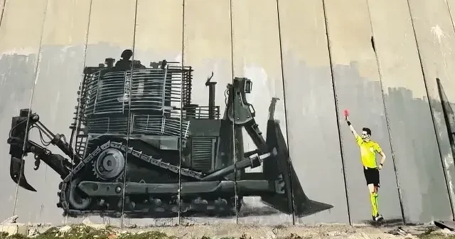 Filistinliler Batı Şeria daki stadyumun yıkım tehdidine sanatla direniyor VİDEO İZLE