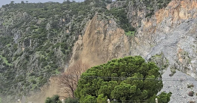 Söke de dağdan akan sular adeta şelaleye döndü Aydın Haberleri