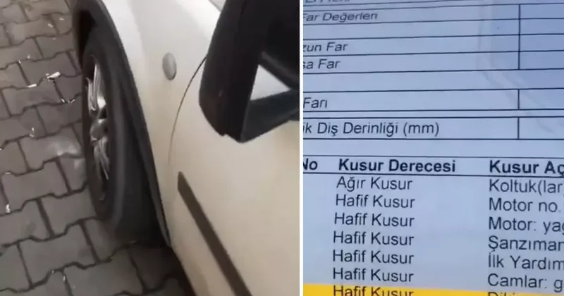 Aracı muayeneden kalan vatandaş, sunulan gerekçeye isyan etti
