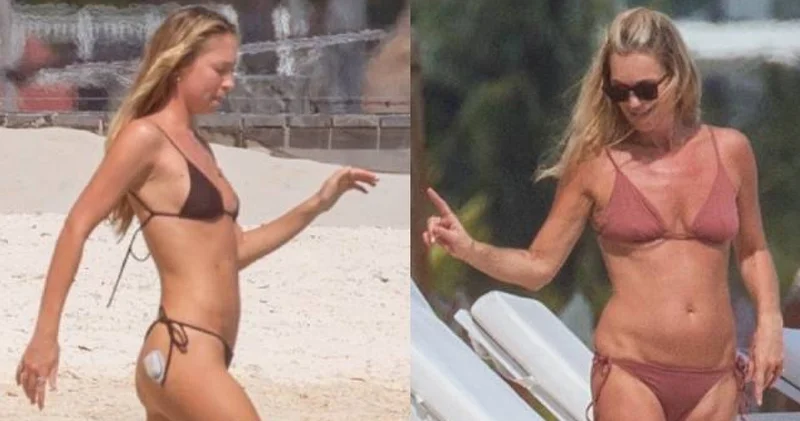 Kate Moss ve kızı Lila Moss un bikinili Meksika tatili