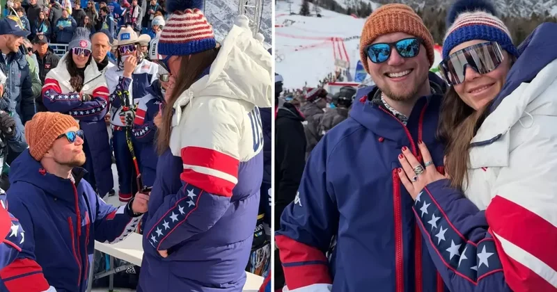 Olimpiyat pistinde aşk rüzgarı: Madalyalı sporcuya sürpriz evlilik teklifi