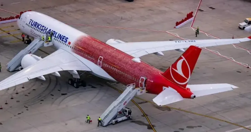 Türk Hava Yolları 100 bin çalışanının fotoğrafıyla giydirdiği 500. uçağını tanıttı