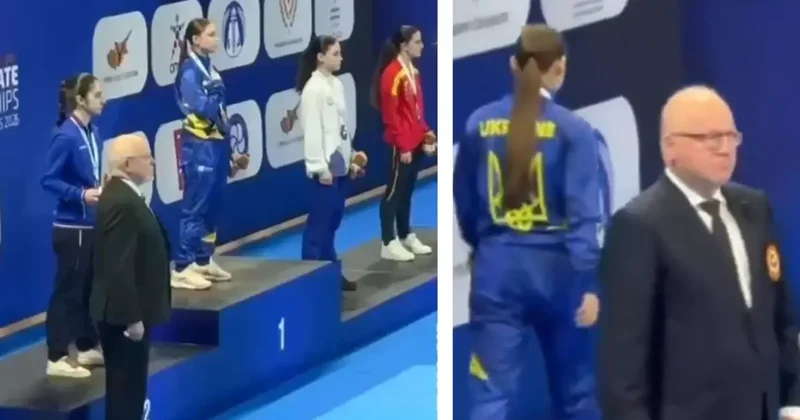 Ukraynalı Avrupa Şampiyonu, Rus sporcuyla fotoğraf çekmeyi reddetti