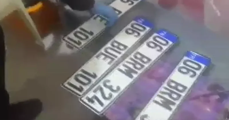 Ankara da 900 sahte plaka ele geçirildi