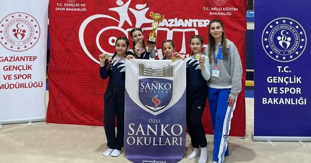 SANKO Okulları öğrencilerinin Jimnastik başarısı Gaziantep Haberleri