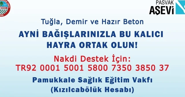 PASVAK ve Tavas Belediyesi iş birliğiyle Kızılcabölük e aşevi Denizli Haberleri