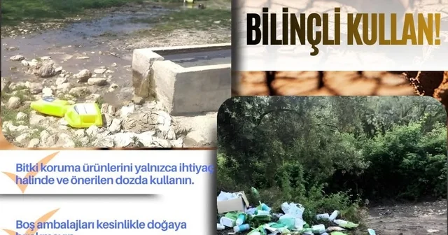 Zirai ilaç ambalajını doğaya atan üreticiye 26 bin 360 TL ceza Kırklareli Haberleri