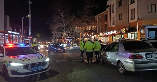 Tekirdağ da Dur ihtarına uymayan sürücü aracını bırakıp kaçtı: Sürücüye 210 bin TL ceza uygulandı Tekirdağ Haberleri