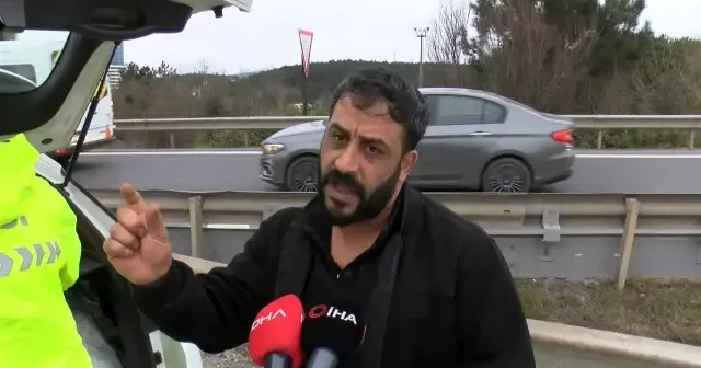 Trafikte ‘kaynak’ yaptı üzerine bir de polise tepki gösterdi: Şimdi ne oldu dünyanın sonu mu geldi VİDEO İZLE