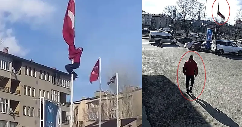 Türk bayrağını o halde görünce hiç düşünmeden harekete geçti