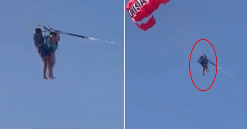Skandal görüntü! Yamaç paraşütüyle uçarken cinsel saldırıya uğradı