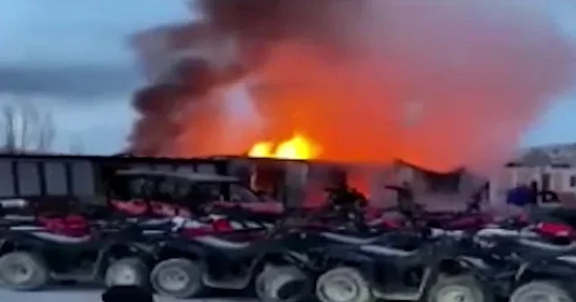 Kapadokya’da konteynerda yangın VİDEO İZLE