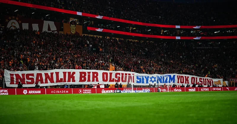 Galatasaray taraftarı, İsrail’i protesto etti!