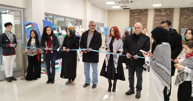 Sivas ta, Filistin temalı resim sergisi açıldı Sivas Haberleri