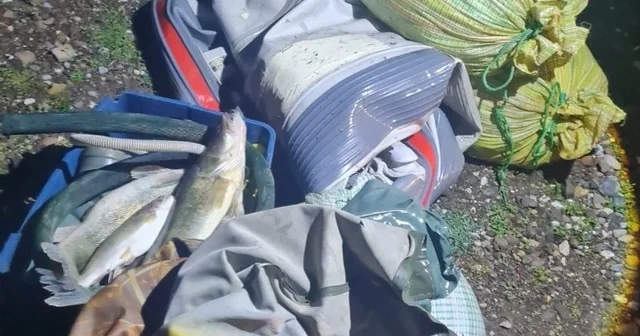 Kaçak balık avı yapan şahıslar fotokapana yakalandı Çorum Haberleri