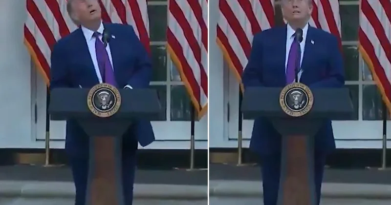 Trump ın korku dolu anları! Kuşu dron sanınca büyük panik yaşadı