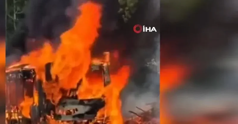 SON DAKİKA Sarıyer de yangın paniği: İETT otobüsü alev topuna döndü!