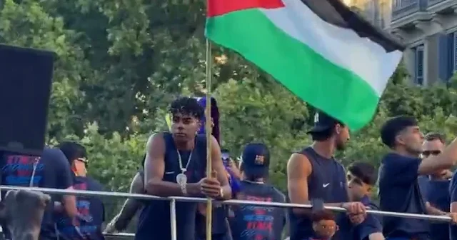 Yamal şampiyonluğu Filistin bayrağıyla kutladı VİDEO İZLE
