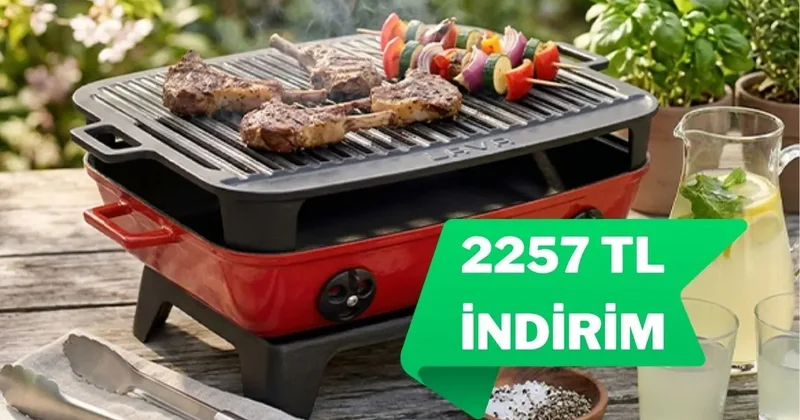 Pikniğe lezzet katan Lava mangal seti şimdi 2257 TL indirimde