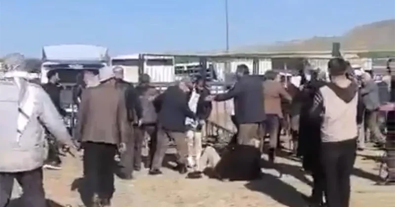 Hayvan pazarında kan döküldü