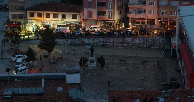 Havza sele teslim: İlçe havadan görüntülendi Samsun Haberleri