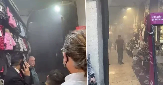 Kapalıçarşı da trafoda yangın