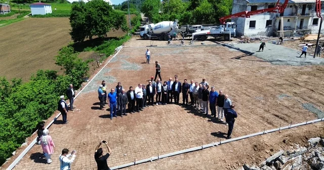 Salıpazarı na hava ambulansı için helikopter pisti yapılıyor Samsun Haberleri