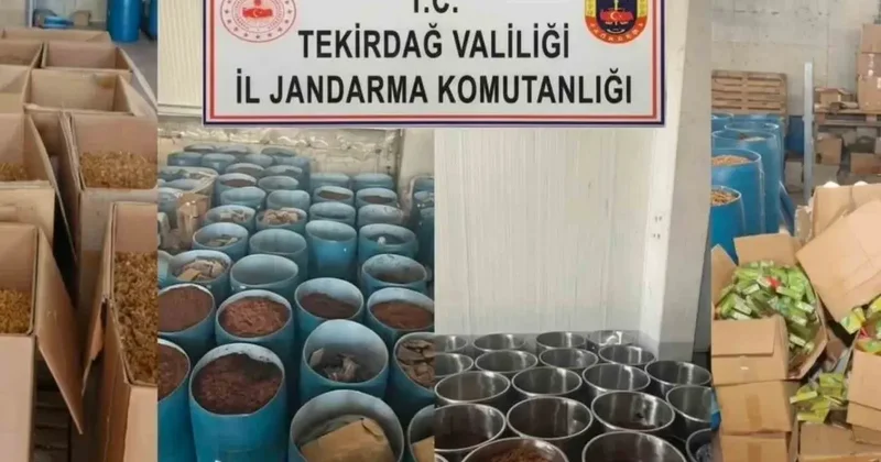 Çerkezköy’de 84 milyon TL değerinde kaçak tütün ele geçirildi