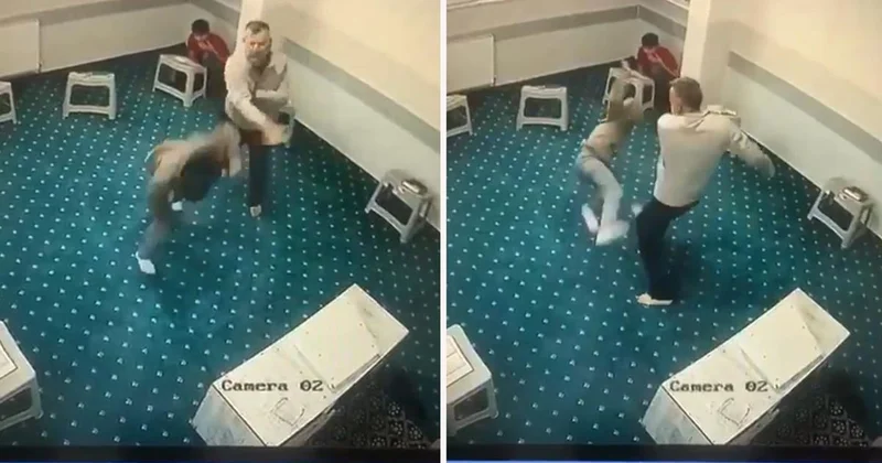 Yurtta kan donduran görüntüler! Küçücük çocuğu tekme tokat dödü