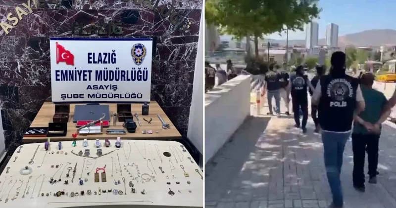Elazığ’da 7 milyon liralık dev vurgun: 4 hırsız tutuklandı Elazığ Haberleri