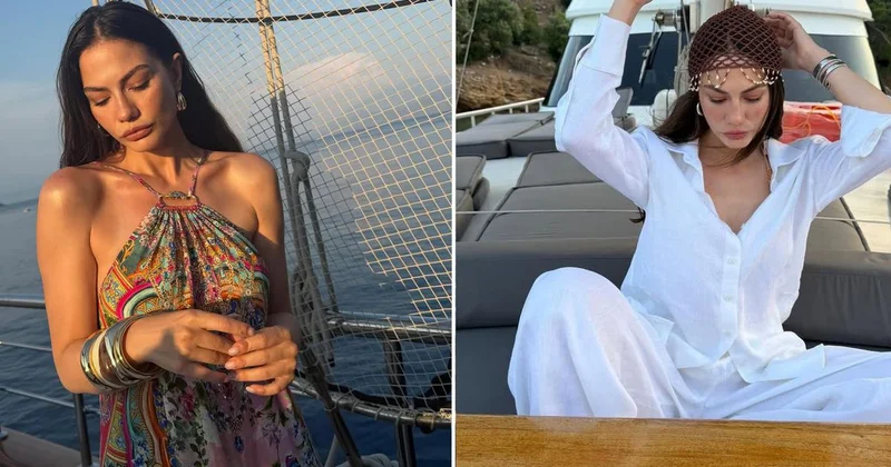 Dizi final yaptı ünlü oyuncu Demet Özdemir tatile çıktı, teknenin fiyatı dudak uçuklattı