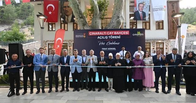 Kahramanmaraş Büyükşehir Belediyesi Çınaraltı Çay Bahçesi açıldı Kahramanmaraş Haberleri Habertürk Yerel Haberler