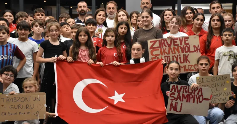 Avrupa Şampiyonu olan milli sporcuya memleketinde karşılama!