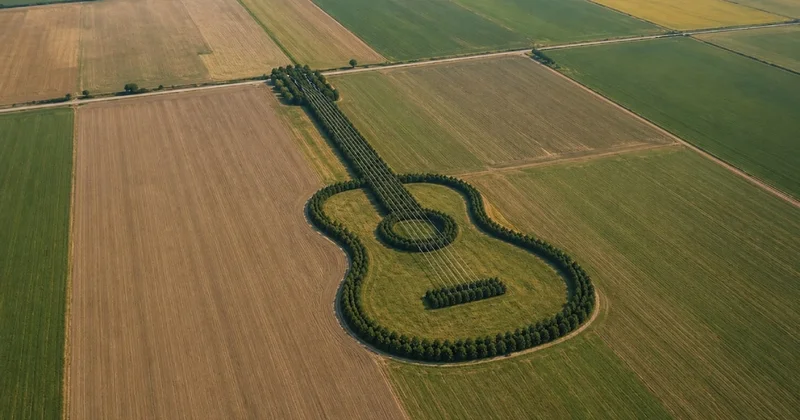 7 bin ağacı tek tek dikip dev bir gitar yaptı: Hikayesini öğrenenler duygulanıyor Sözcü Gazetesi