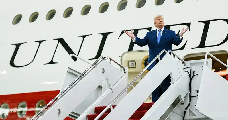 Trump tan Türkiye de uçak değiştirdim açıklaması