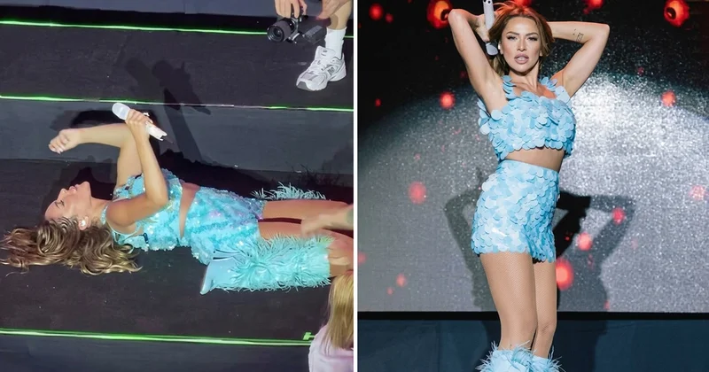 Hadise konserinde yerde dans etti! O anlar çok konuşuldu