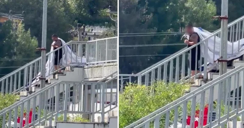Devrek te Erdoğan Pankartını Söken Şüpheli Tutuklandı