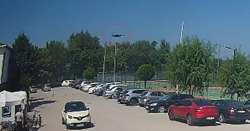 Yalova’da kaza kırıma uğrayan uçağın düşme anı kamerada